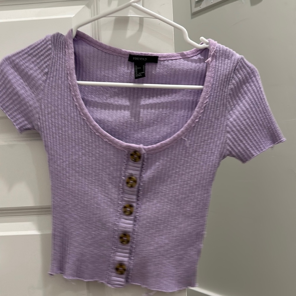 forever 21 womans small purple shirt